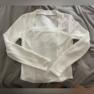 Square Neck white shirt